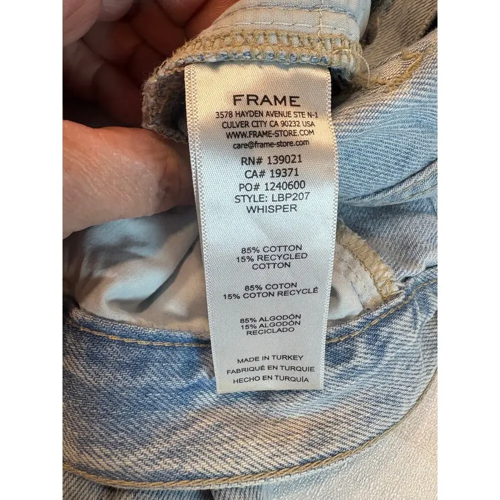 Frame Le Baggy Palazzo Jeans Light Wash Size 27 - Picture 11 of 11